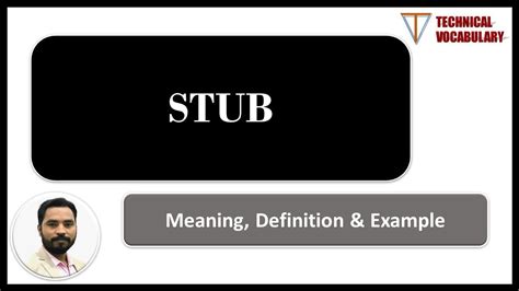 meaning of stubbed to premises